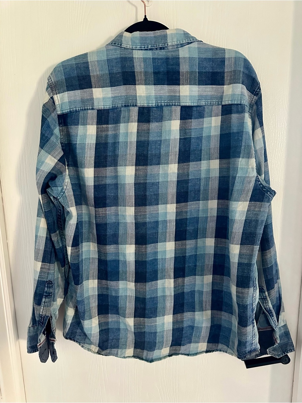 Flag & Anthem Light Blue Plaid Casual Button-Down Shirt - Picture 3 of 3